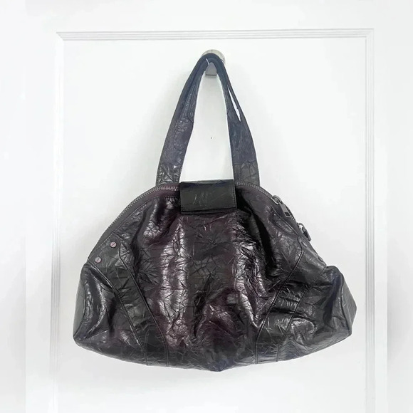 MATT & NAT Vegan Leather Crinkle Everyday/Work Brown Bag NEW - Picture 2 of 6